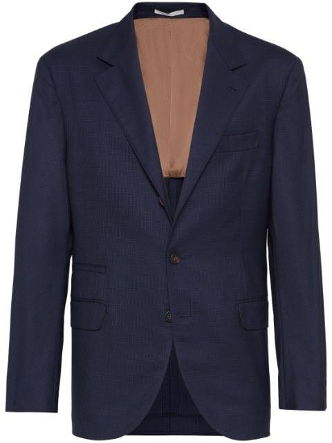 single-breasted virgin-wool blazer by BRUNELLO CUCINELLI