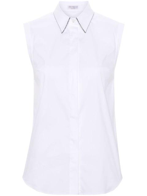 sleeveless button-up shirt by BRUNELLO CUCINELLI