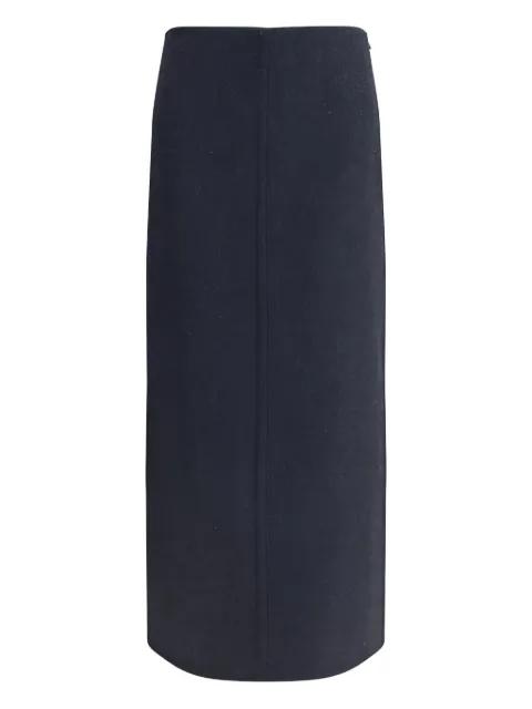 slit virgin wool midi skirt by BRUNELLO CUCINELLI