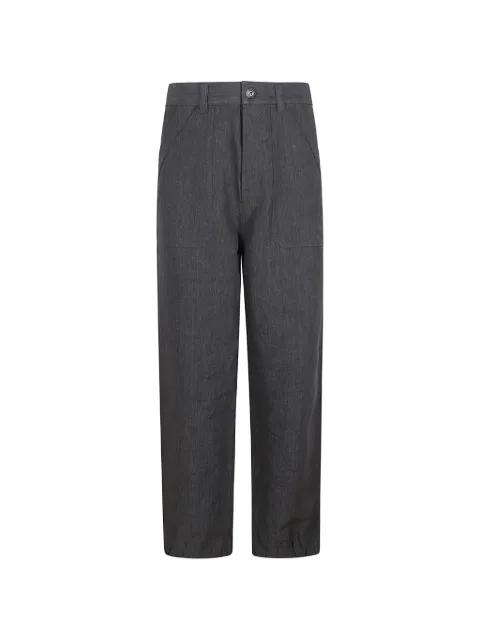 slub-texture patch-pocket trousers by BRUNELLO CUCINELLI