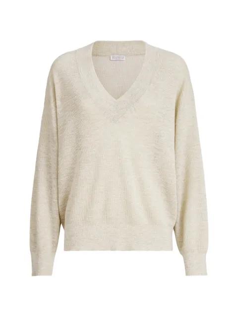 sparkling V-neck sweater by BRUNELLO CUCINELLI
