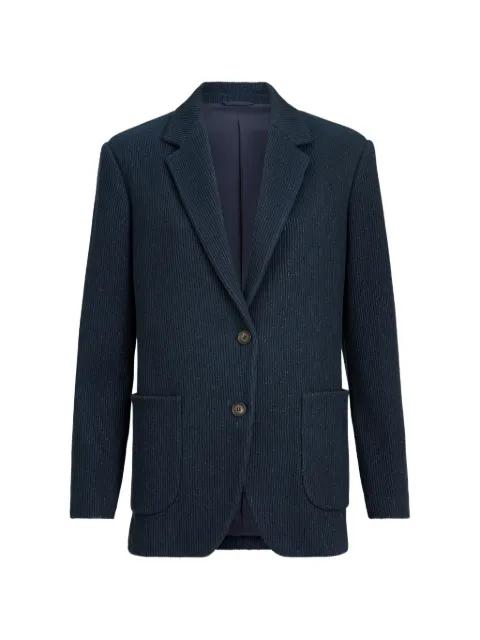 sparkling cotton and viscose English rib knit blazer with monili by BRUNELLO CUCINELLI
