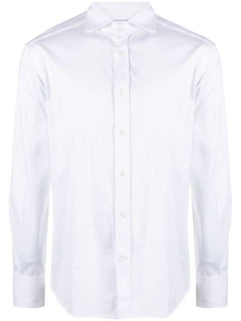 spread-collar cotton shirt by BRUNELLO CUCINELLI