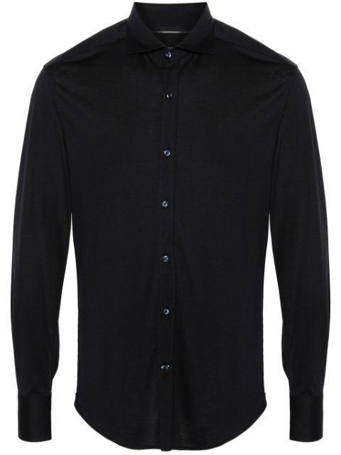spread-collar jersey shirt by BRUNELLO CUCINELLI