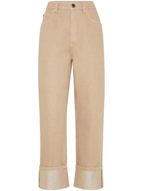 straight-leg cropped trousers by BRUNELLO CUCINELLI