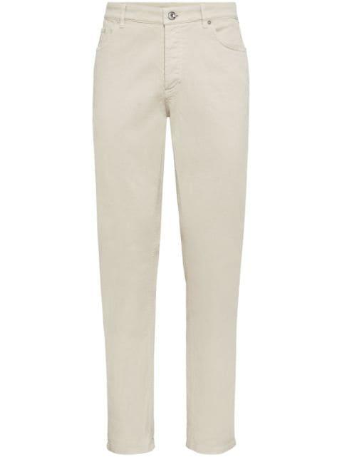 straight-leg stretch-cotton trousers by BRUNELLO CUCINELLI