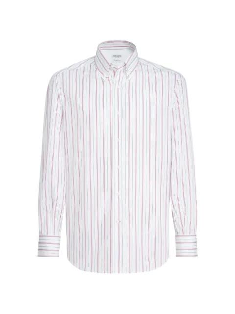stripe-pattern button-down collar shirt by BRUNELLO CUCINELLI