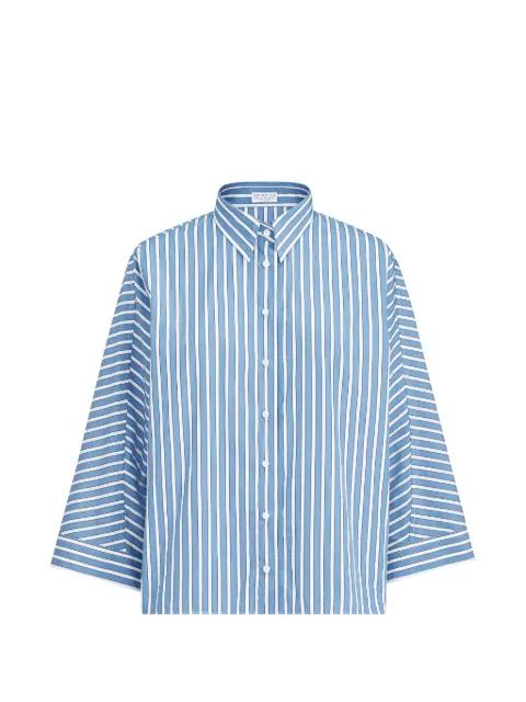 stripe poplin shirt by BRUNELLO CUCINELLI