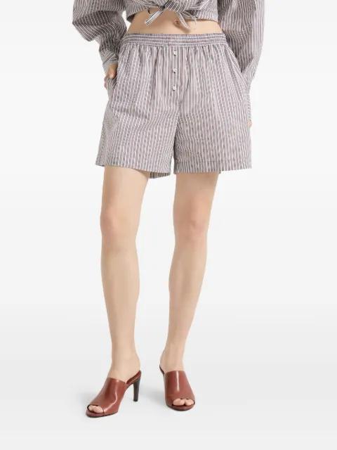 striped Monili-detail shorts by BRUNELLO CUCINELLI