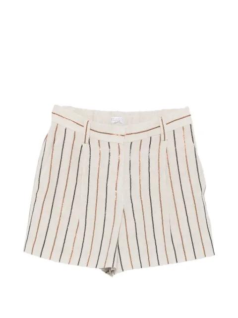 striped belt shorts by BRUNELLO CUCINELLI