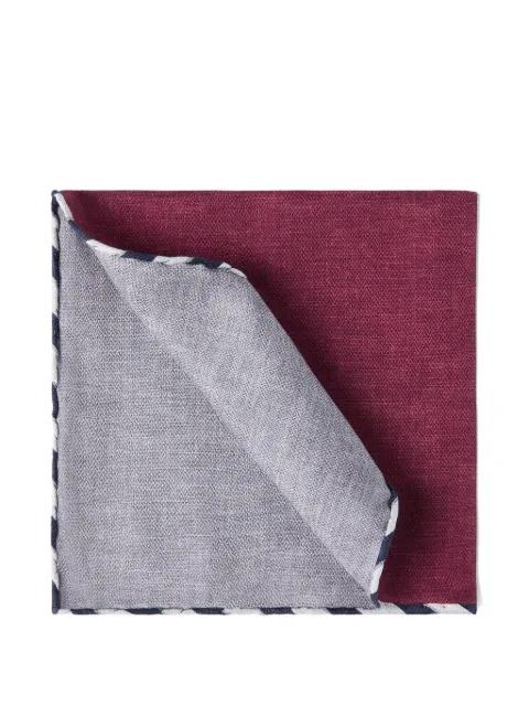 striped-border pocket square by BRUNELLO CUCINELLI