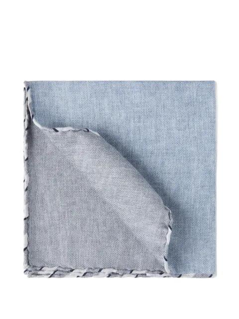 striped-border pocket square by BRUNELLO CUCINELLI