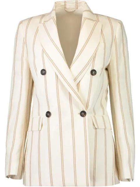 striped double-breasted blazer by BRUNELLO CUCINELLI