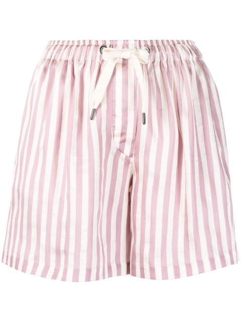 striped drawstring mini shorts by BRUNELLO CUCINELLI