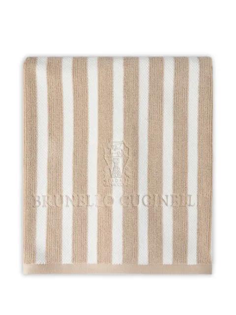striped embroidered beach towel by BRUNELLO CUCINELLI