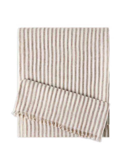 striped fringed scarf by BRUNELLO CUCINELLI