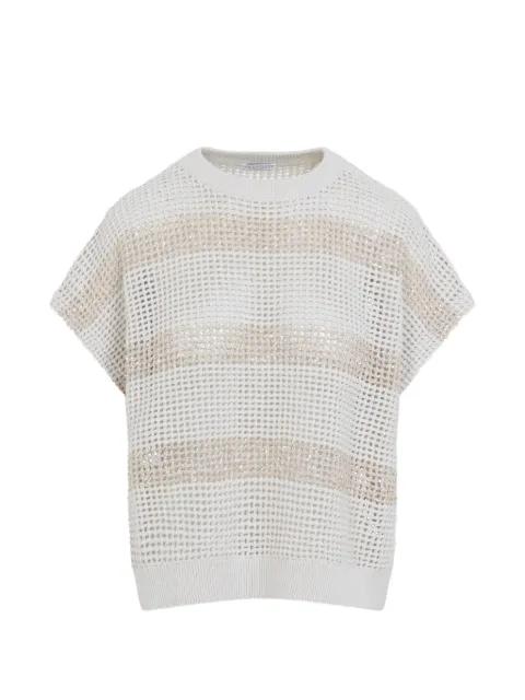striped knitted top by BRUNELLO CUCINELLI