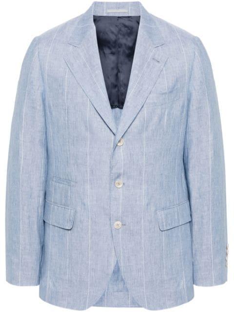 striped linen blazer by BRUNELLO CUCINELLI