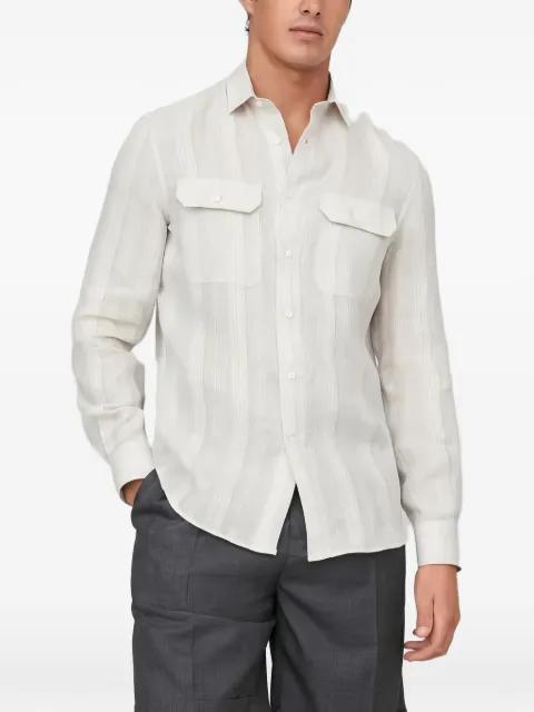 striped linen shirt by BRUNELLO CUCINELLI