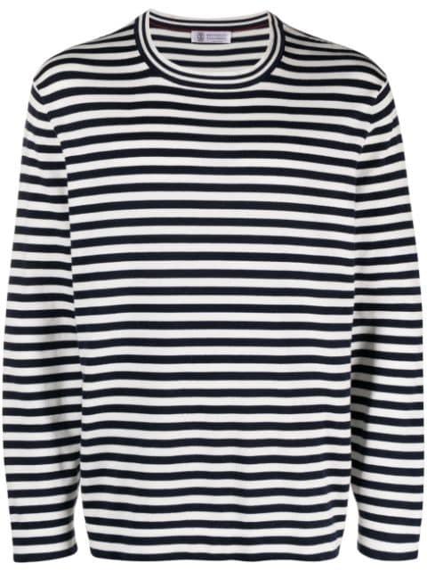 striped long-sleeved T-shirt by BRUNELLO CUCINELLI