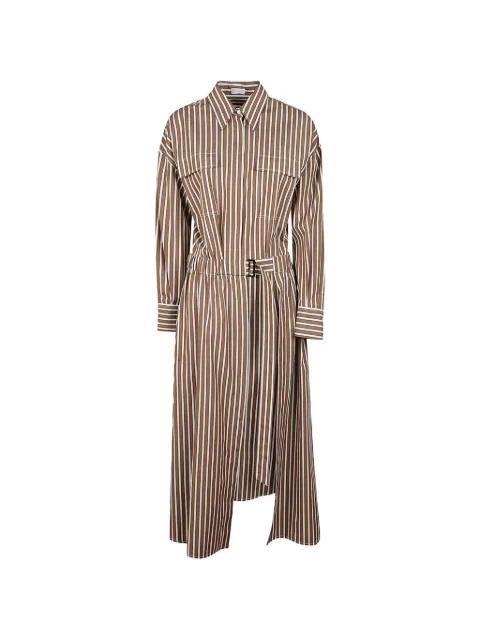 striped midi shirt dress by BRUNELLO CUCINELLI