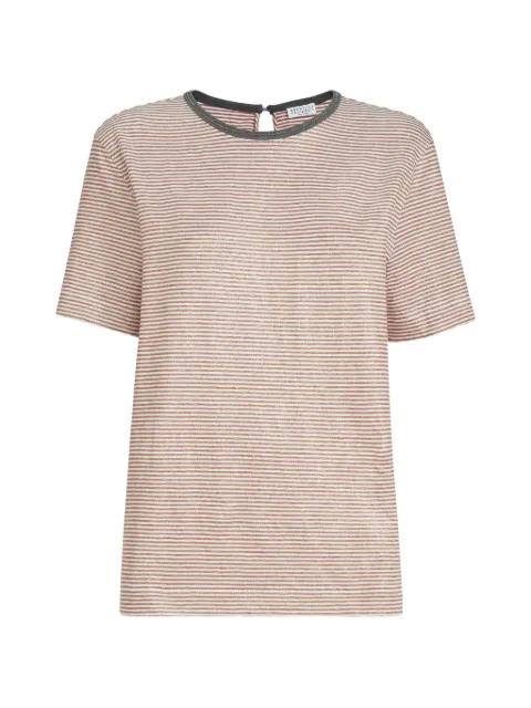 striped-pattern T-shirt by BRUNELLO CUCINELLI