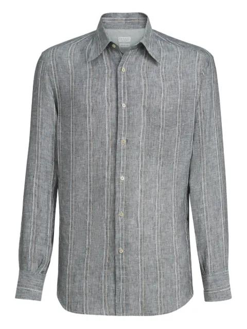 striped pocket shirt by BRUNELLO CUCINELLI