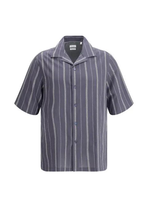 striped short-sleeve shirt by BRUNELLO CUCINELLI