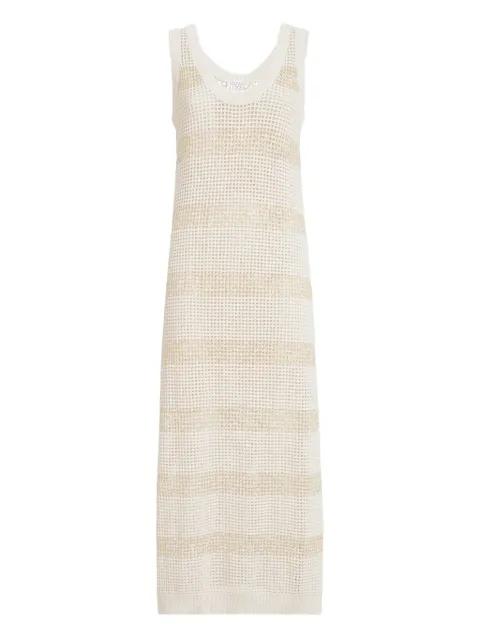 striped sleeveless midi dress by BRUNELLO CUCINELLI