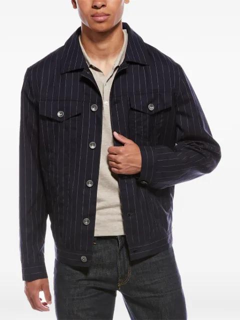 striped trucker jacket by BRUNELLO CUCINELLI