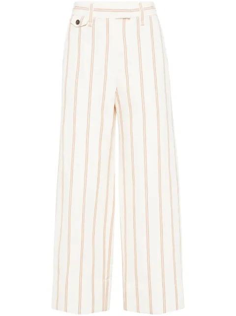 striped wide-leg trousers by BRUNELLO CUCINELLI