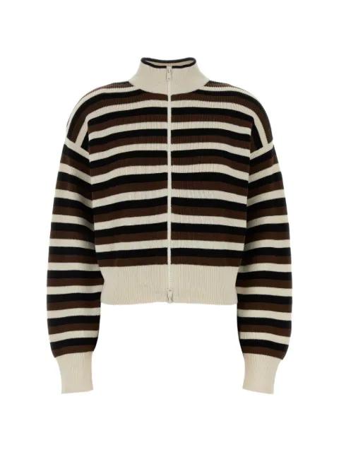 striped zip-up cardigan by BRUNELLO CUCINELLI