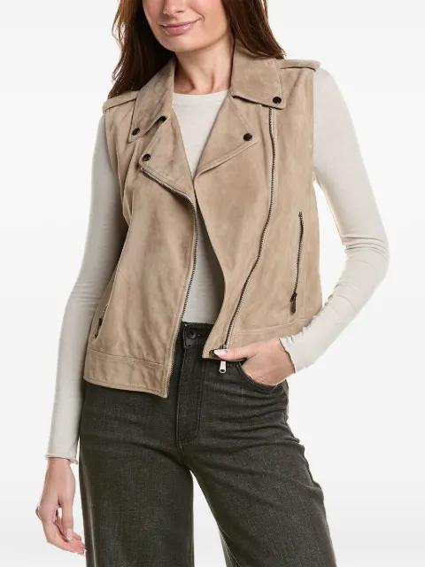 suede biker vest by BRUNELLO CUCINELLI