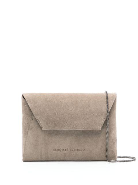 suede clutch bag by BRUNELLO CUCINELLI