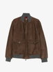 suede-finish panelled jacket by BRUNELLO CUCINELLI suede-finish panelled jacket by BRUNELLO CUCINELLI