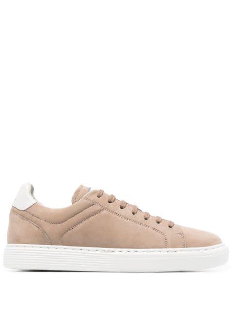 suede lace-up sneakers by BRUNELLO CUCINELLI