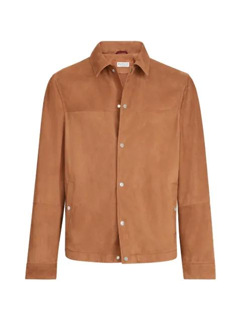 suede outerwear jacket by BRUNELLO CUCINELLI