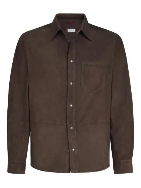 suede shirt jacket by BRUNELLO CUCINELLI