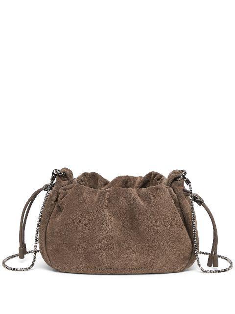 suede shoulder bag by BRUNELLO CUCINELLI