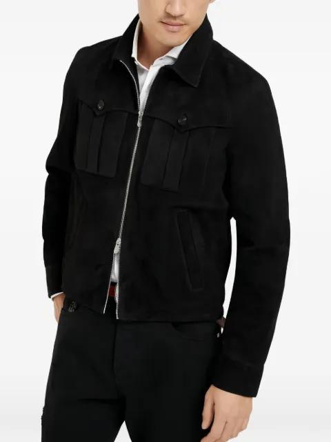 suede trucker jacket by BRUNELLO CUCINELLI