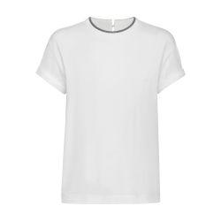 t-shirt with Precious Faux Layering by BRUNELLO CUCINELLI