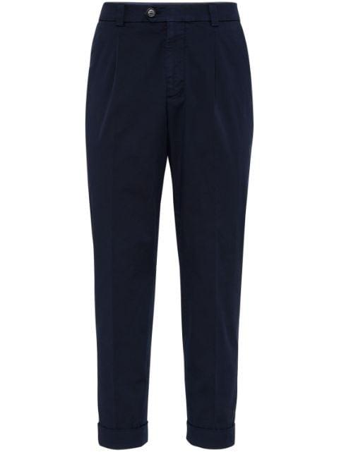 tapered cotton trousers by BRUNELLO CUCINELLI