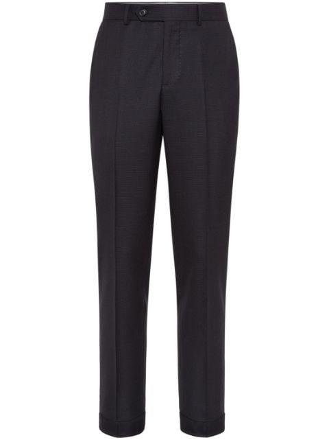 tapered-leg wool trousers by BRUNELLO CUCINELLI