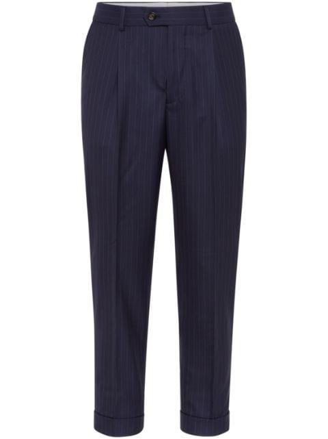 tapered-leg wool trousers by BRUNELLO CUCINELLI
