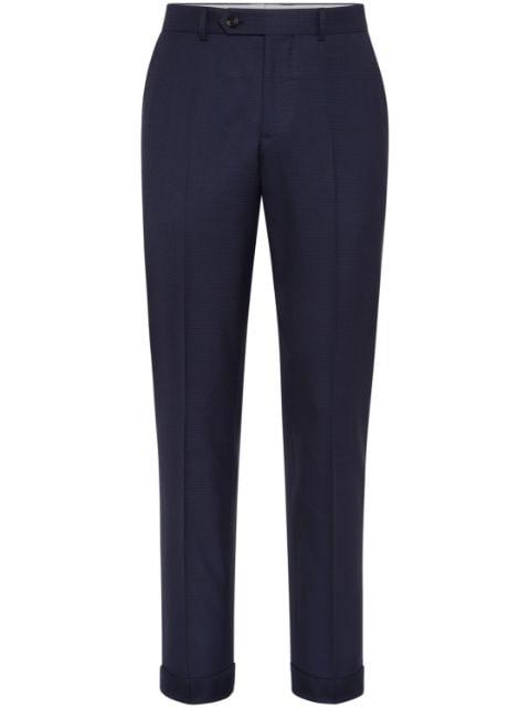 tapered-leg wool trousers by BRUNELLO CUCINELLI