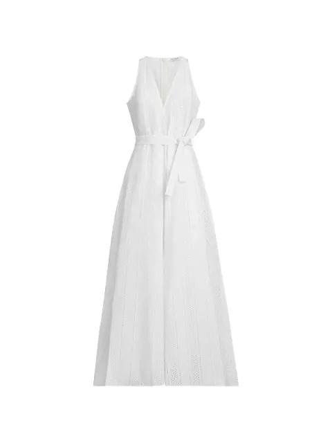 techno cotton poplin broderie anglaise dress by BRUNELLO CUCINELLI