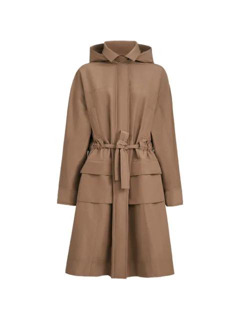 techno-cotton taffeta coat with detachable hood and shiny zipper pull by BRUNELLO CUCINELLI