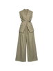 tie-fastening waistcoat and palazzo pants by BRUNELLO CUCINELLI
