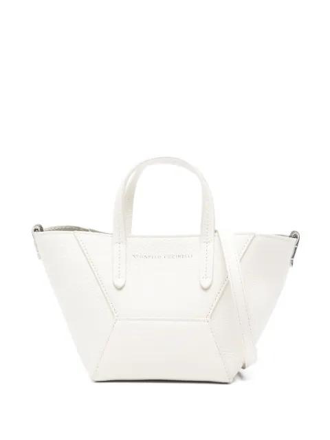 top-handle leather tote bag by BRUNELLO CUCINELLI