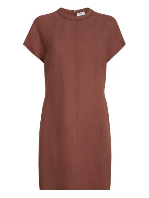 trim-detail midi dress by BRUNELLO CUCINELLI
